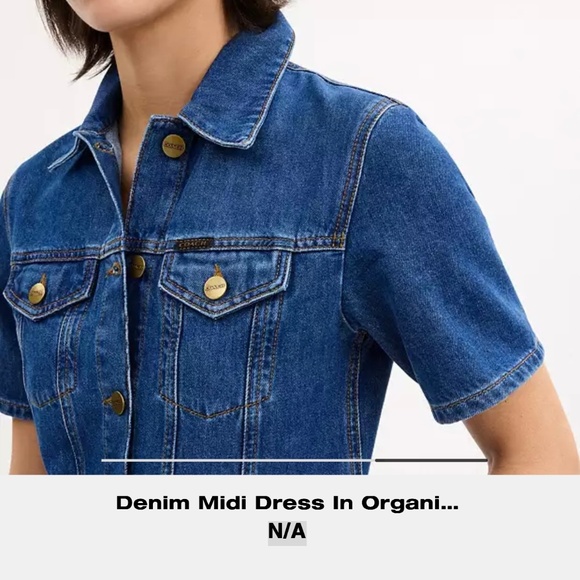 Coach denim midi dress size 8 - Picture 4 of 7